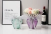 Modern and simple lace diamond-shaped transparent glass vase, countertop, dining table, bedside table ornament Item Picture